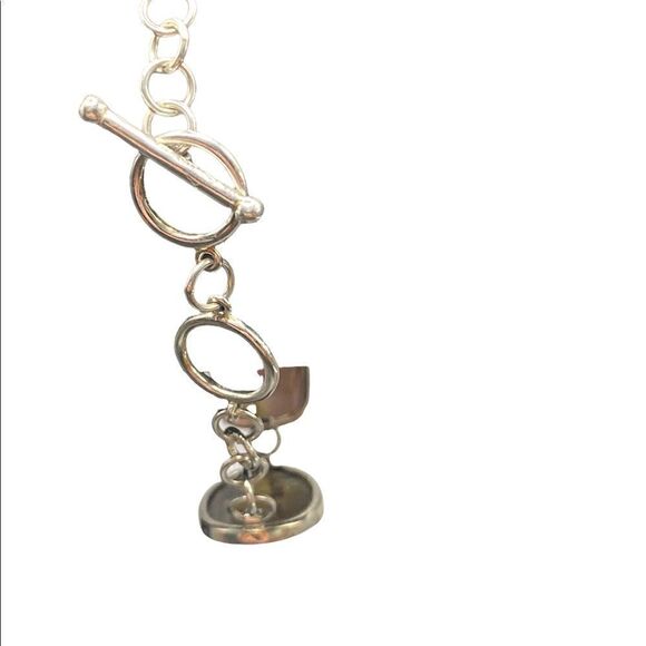 LUC 925 signed Marked Lucas Lameth abalone sterling silver adjustable bracelet - Picture 9 of 10